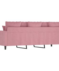 Divano A 3 Posti Rosa 180 Cm In Velluto