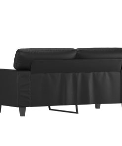 Divano A 2 Posti Nero 120 Cm In Similpelle