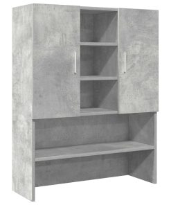 Mobili Lavatrice 2pz Grigio Cemento In Truciolato