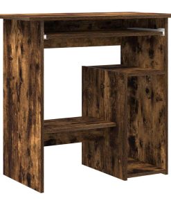 Scrivania Rovere Fumo 80x45x74 Cm In Legno Multistrato