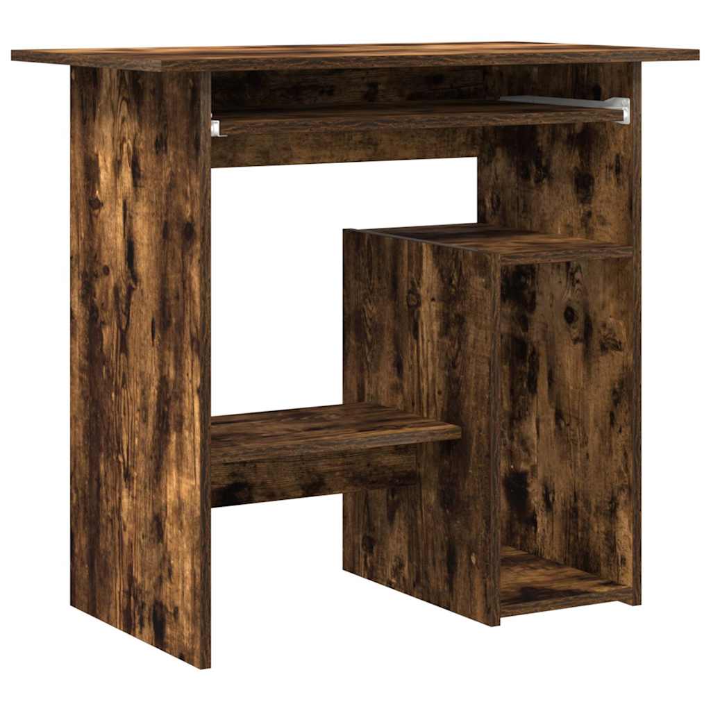Scrivania Rovere Fumo 80x45x74 Cm In Legno Multistrato