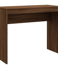 Scrivania Rovere Marrone 90x40x72 Cm In Legno Multistrato