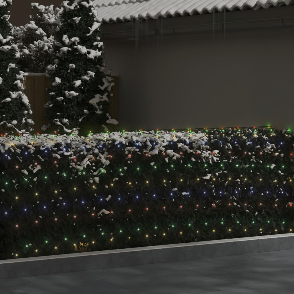 Luci Di Natale Rete Colorate 4x4m 544 Led Interni Esterni