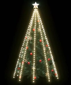 Rete Di Luce Per Albero Di Natale 400 Led Bianco Freddo 400 cm
