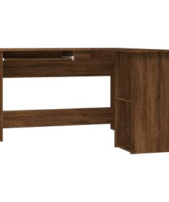 Scrivania Angolo Rovere Marrone 120x140x75 Cm Legno Multistrato