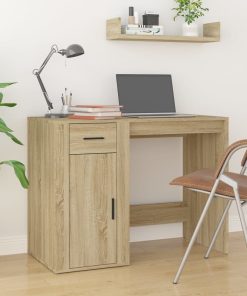 Scrivania Rovere Sonoma 100x49x75 Cm In Legno Multistrato