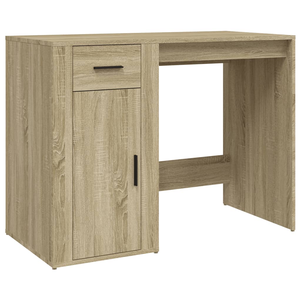 Scrivania Rovere Sonoma 100x49x75 Cm In Legno Multistrato - Image 4