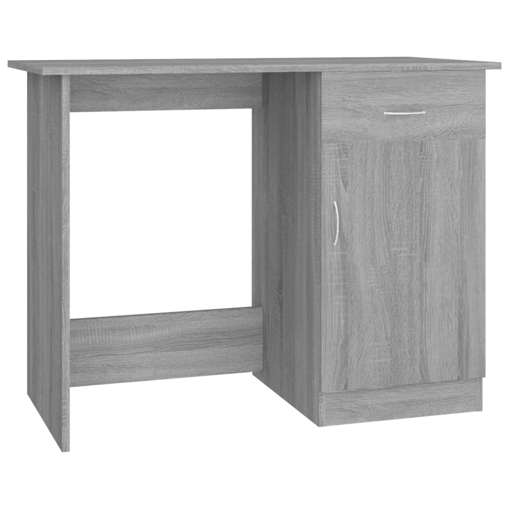 Scrivania Grigio Sonoma 100x50x76 Cm In Legno Multistrato