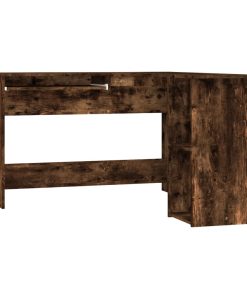 Scrivania Angolare Rovere Fumo 120x140x75 Cm Legno Multistrato