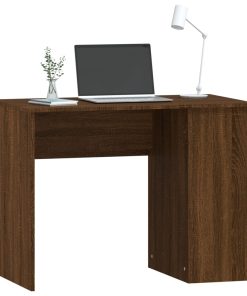 Scrivania Rovere Marrone 100x55x75 Cm In Legno Multistrato