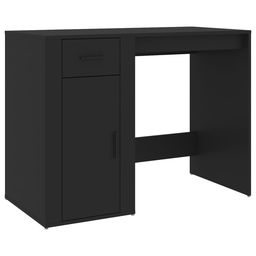 Scrivania Nero 100x49x75 Cm In Legno Multistrato - Image 2