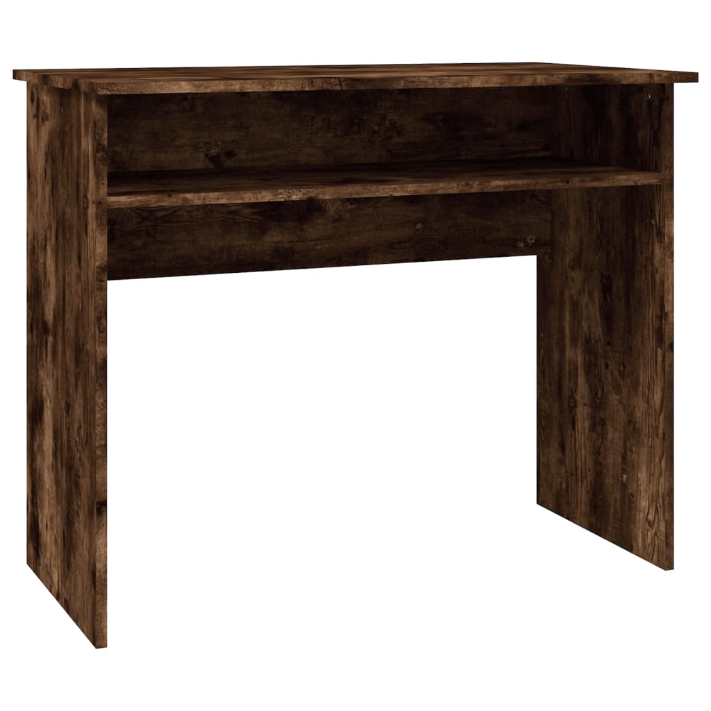 Scrivania Rovere Fumo 90x50x74 Cm In Legno Multistrato