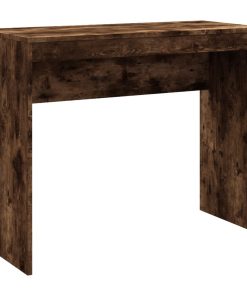 Scrivania Rovere Fumo 90x40x72 Cm In Legno Multistrato