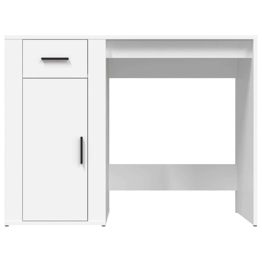Scrivania Bianca 100x49x75 Cm In Legno Multistrato - Image 3