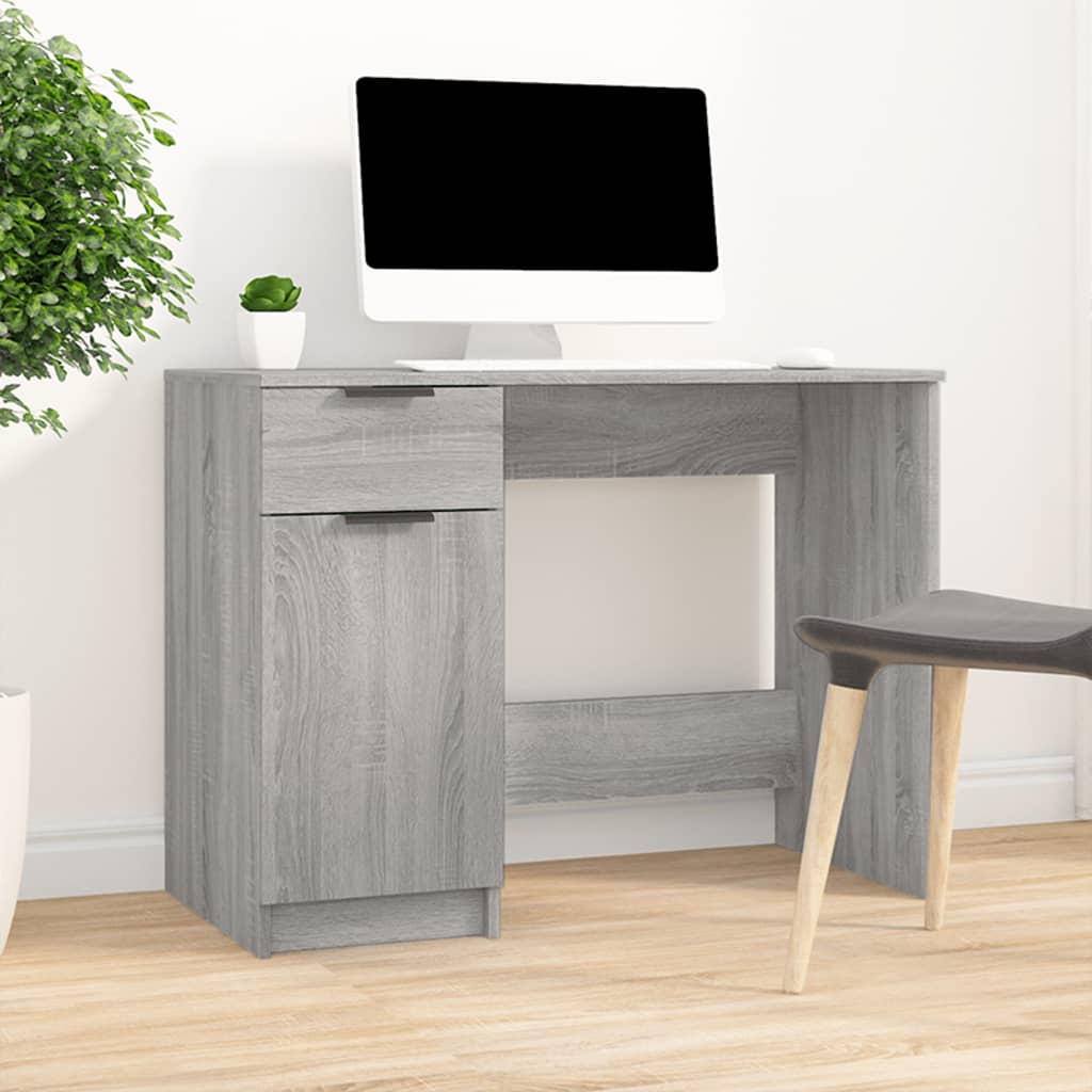 Scrivania Grigio Sonoma 100x50x75 Cm In Legno Multistrato - Image 2