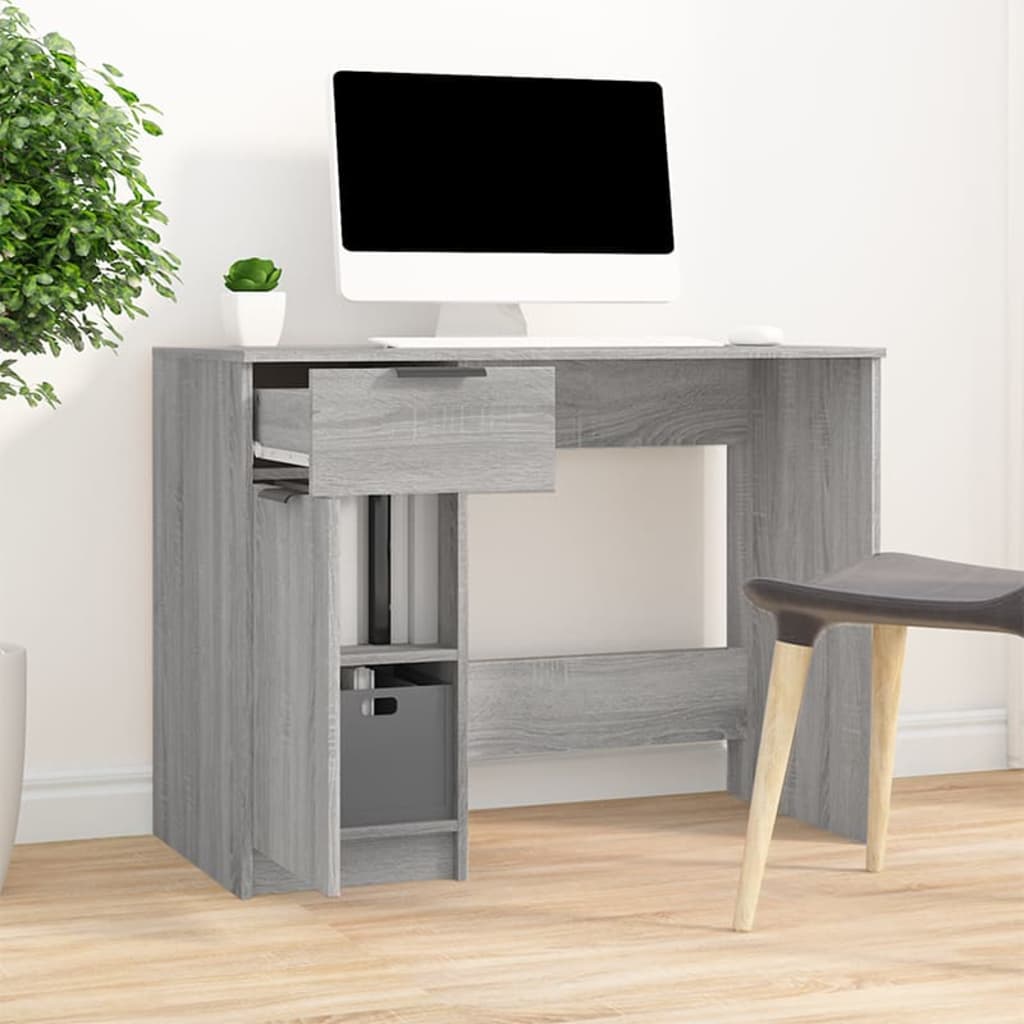 Scrivania Grigio Sonoma 100x50x75 Cm In Legno Multistrato - Image 6
