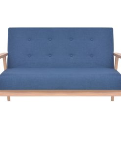 Divano A 2 Posti In Tessuto Blu