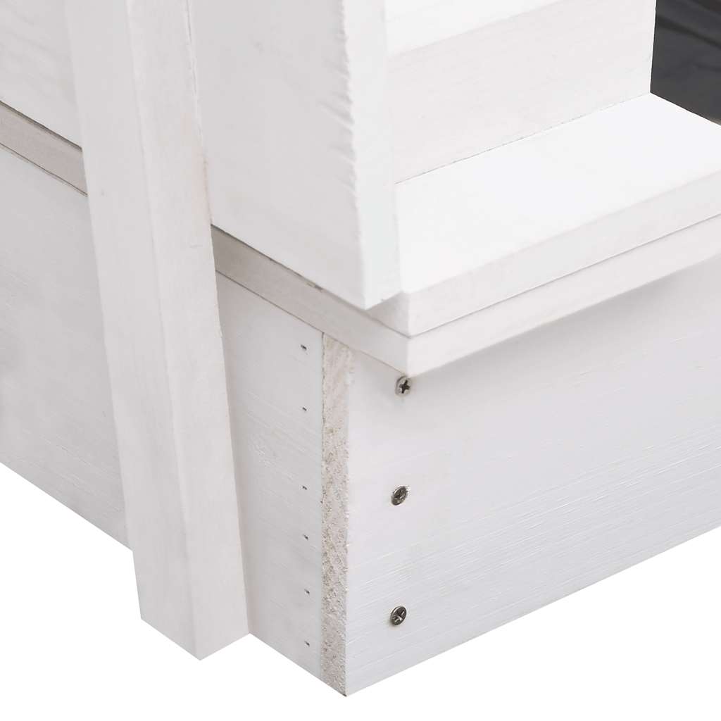 Sabbiera In Legno Di Abete Bianca 95x90x15 cm - Image 6