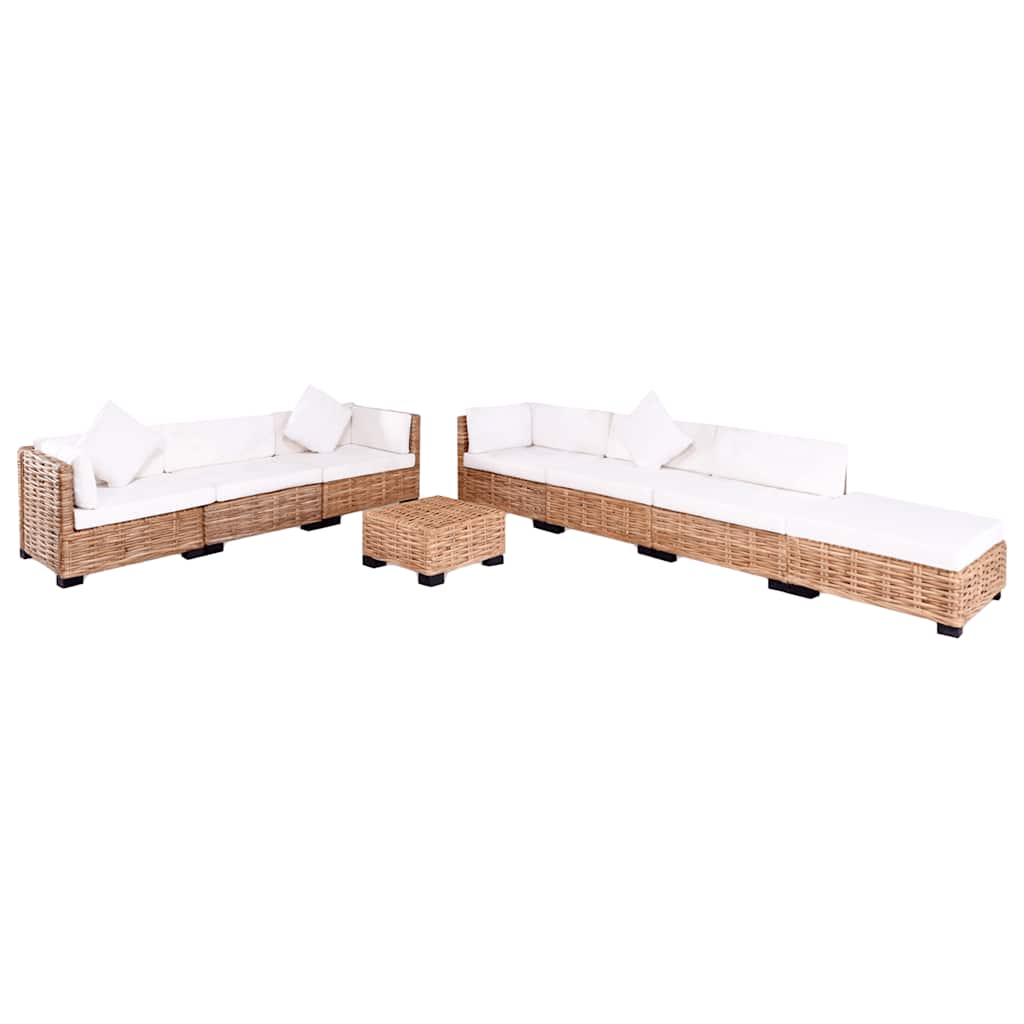 Set Divano 27 Pz In Rattan Naturale - Image 4