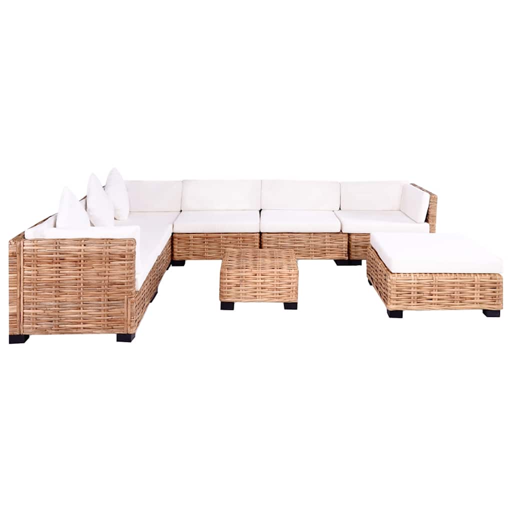 Set Divano 27 Pz In Rattan Naturale - Image 3