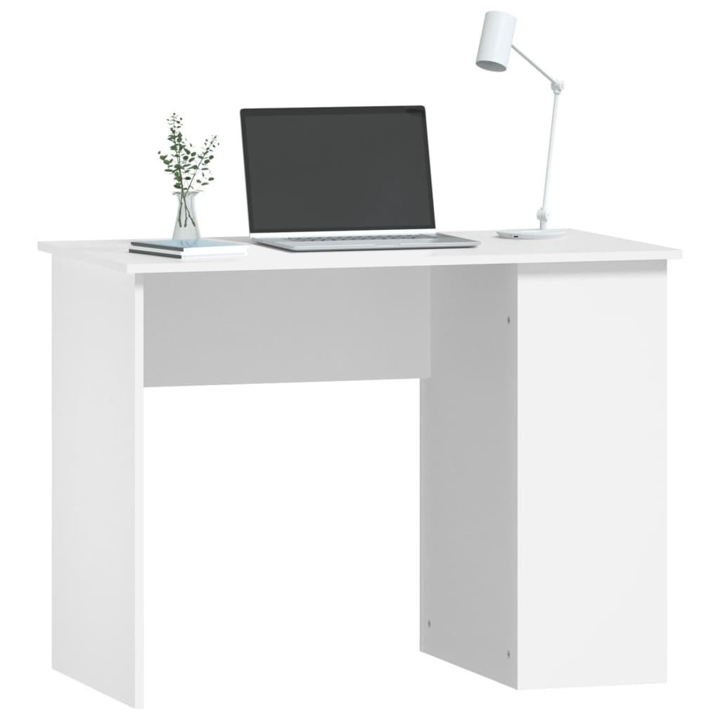 Scrivania Bianca 100x55x75 Cm In Legno Multistrato - Image 4