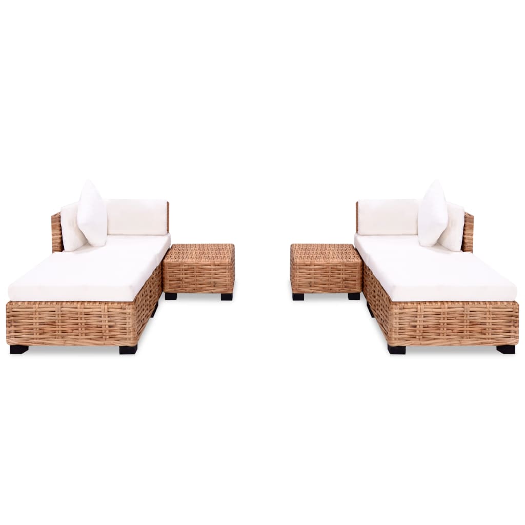 Set Divano 16 Pz In Rattan Naturale - Image 5