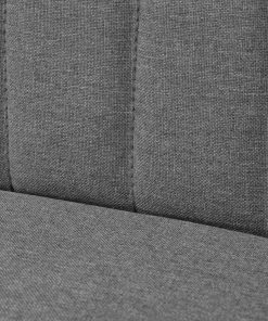 Divano In Tessuto 117x55,5x77 Cm Grigio Chiaro