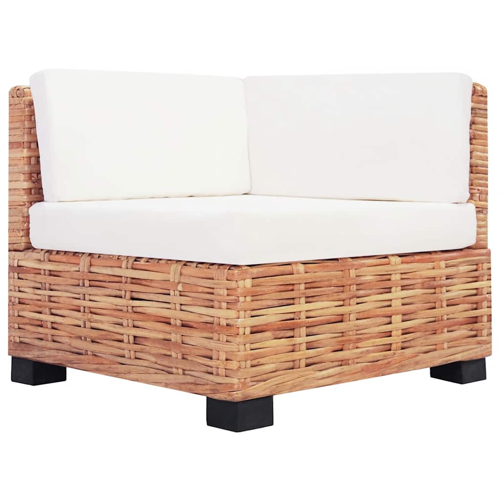 Set Divano 18 Pz In Rattan Naturale - Image 4
