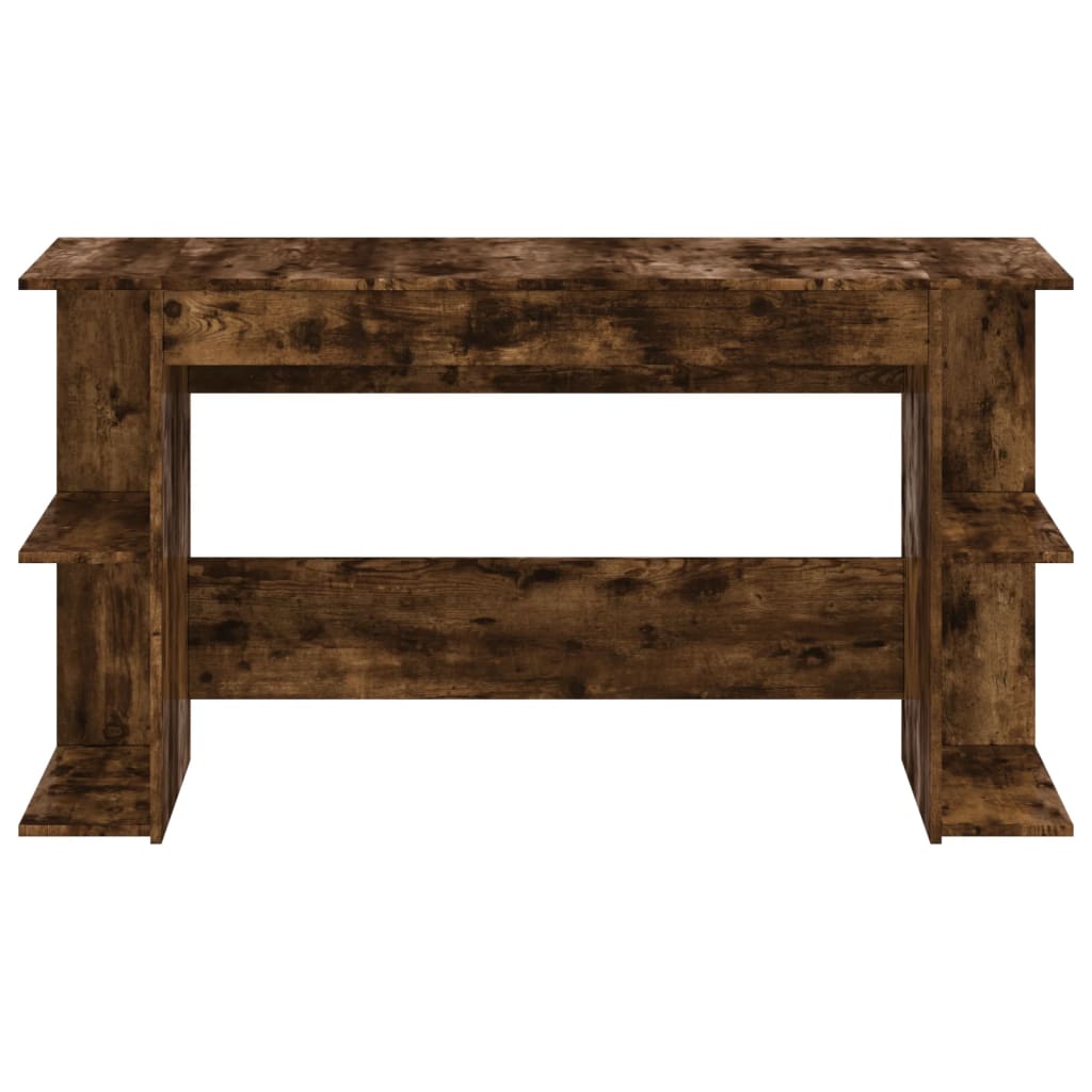 Scrivania Rovere Fumo 140x50x75 Cm In Legno Multistrato