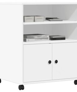 Supporto Per Stampante Con Ruote Bianco 60x48x74 cm