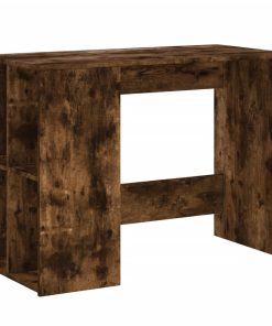 Scrivania Rovere Fumo 102x50x75 Cm In Legno Multistrato