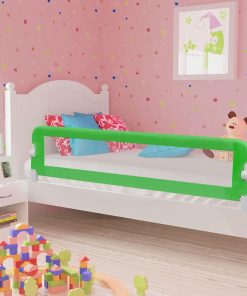 Sponde Letto Di Sicurezza Bambini Verde 180x42cm Poliestere
