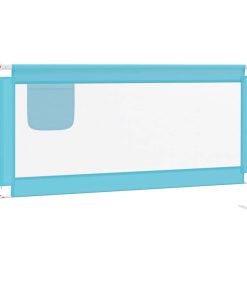 Sponda Letto Di Sicurezza Per Bambini Blu 160x25 Cm In Tessuto