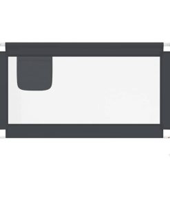 Sponda Letto Sicurezza Bambini Grigio Scuro 120x25 Cm Tessuto