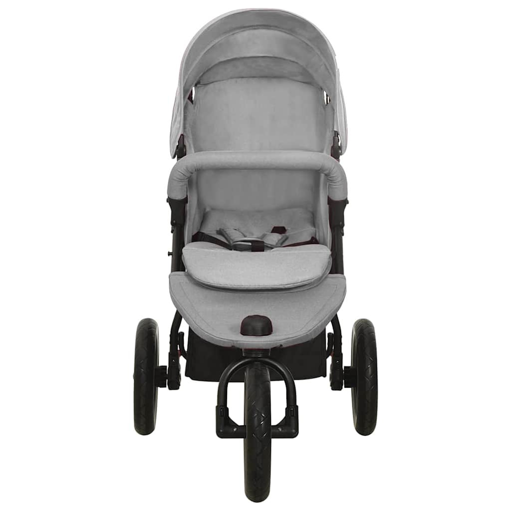Passeggino Gemellare Grigio Chiaro In Acciaio - Image 3