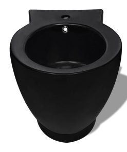 Set Toilette E Bidè In Ceramica Nero