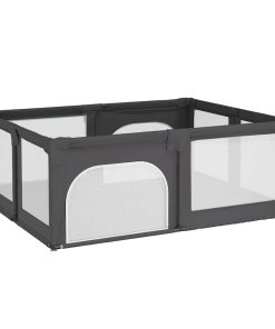 Box Per Bambini Con 2 Porte Grigio Scuro Tessuto Oxford