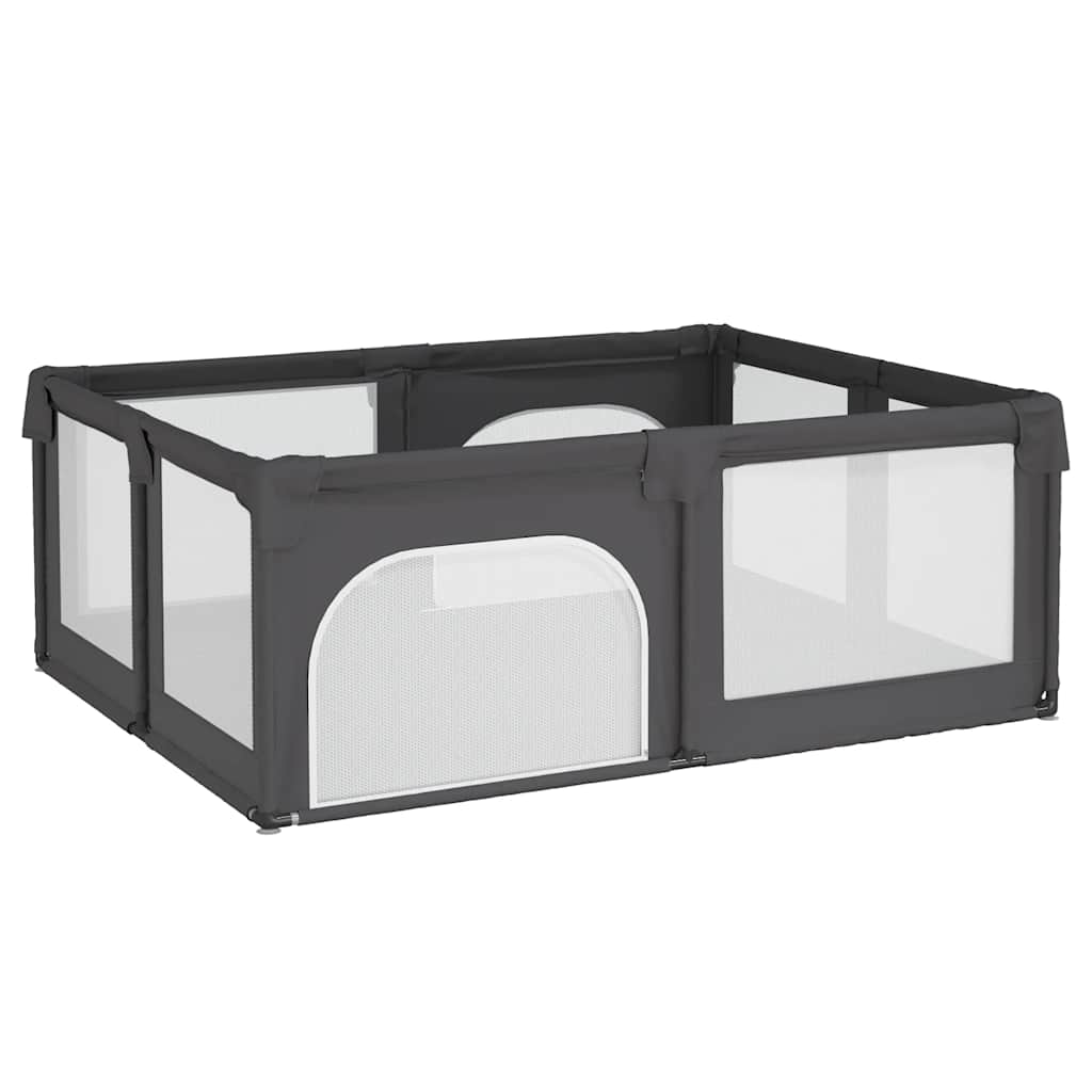Box Per Bambini Con 2 Porte Grigio Scuro Tessuto Oxford