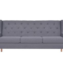 Set Divani 2 Pz In Tessuto Grigio