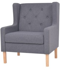 Set Divani 2 Pz In Tessuto Grigio