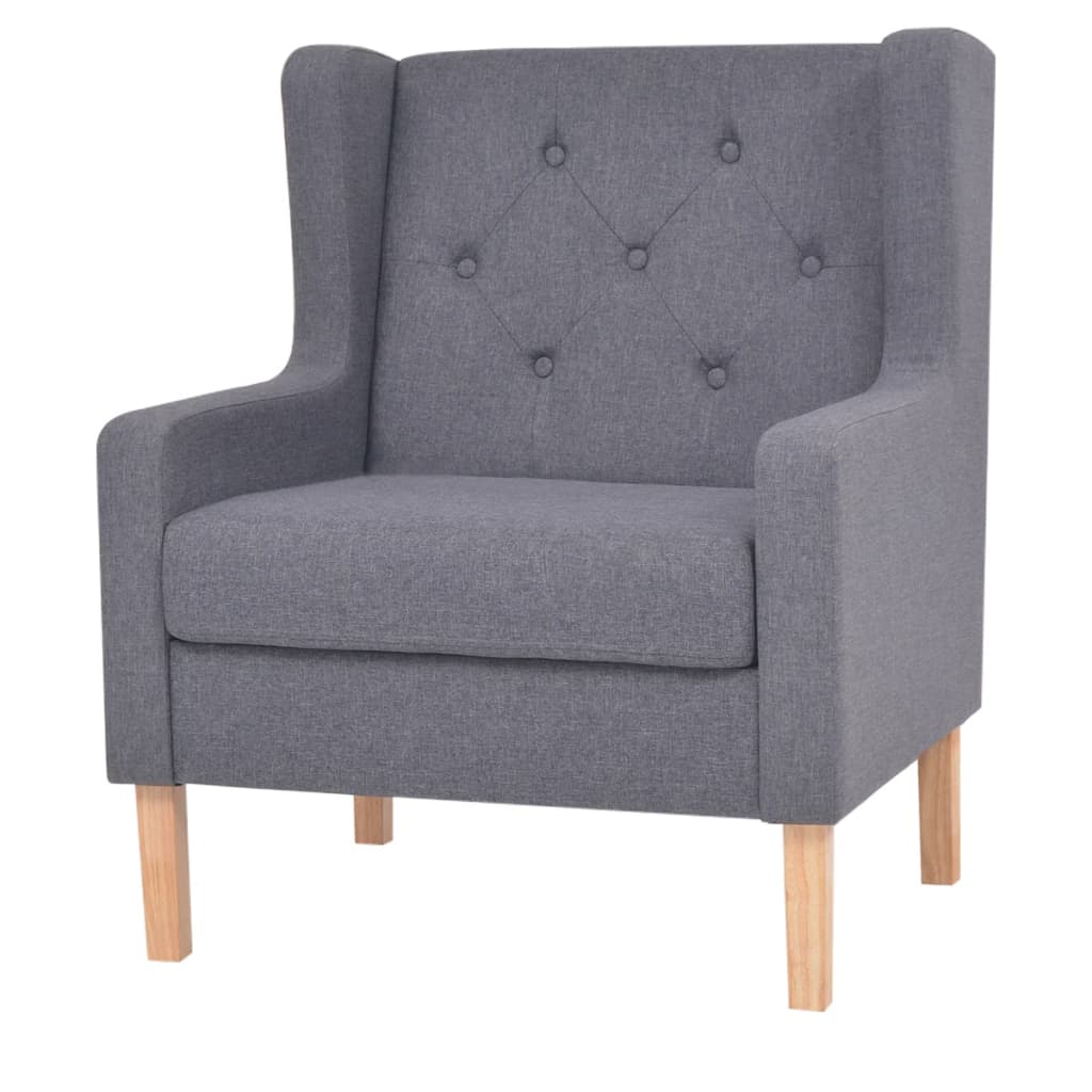 Set Divani 2 Pz In Tessuto Grigio