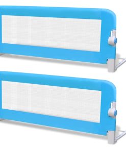 Sponde Letto Per La Sicurezza Dei Bambini 2 Pz Blu 102x42 cm