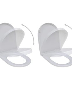 Copriwater A Chiusura Rallentata 2 Pz Plastica Bianco