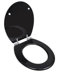 Copriwater A Chiusura Ammortizzata 2 Pz In Mdf Nero
