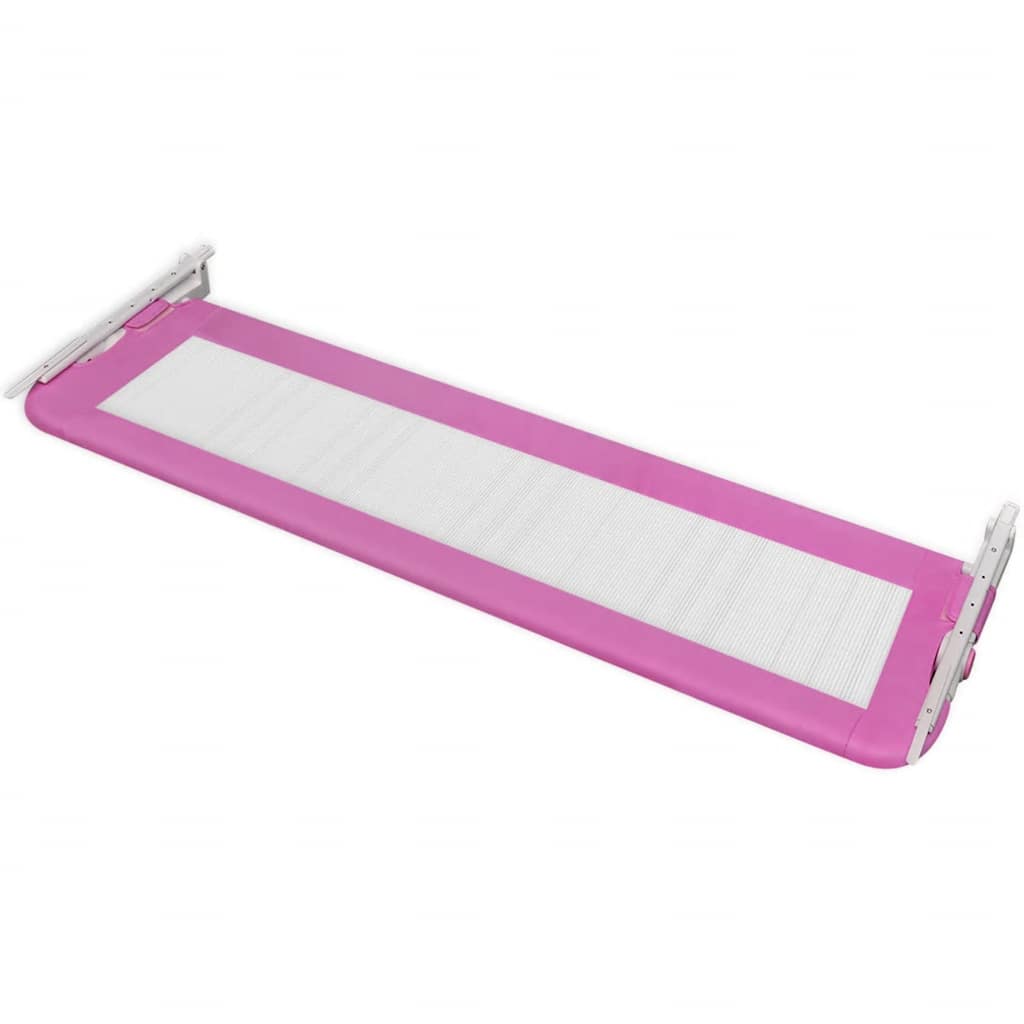 Sponde Letto Per La Sicurezza Dei Bambini 2 Pz Rosa 150x42 cm