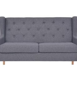 Set Divani 3 Pz In Tessuto Grigio