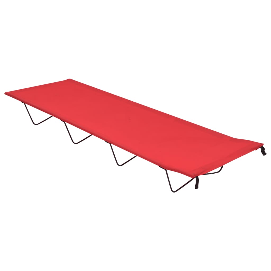 Letto Da Campeggio 180x60x19 Cm Tessuto Oxford E Acciaio Rosso - Image 5