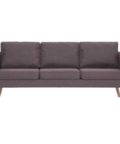 Divano A 3 Posti In Tessuto Grigio Talpa