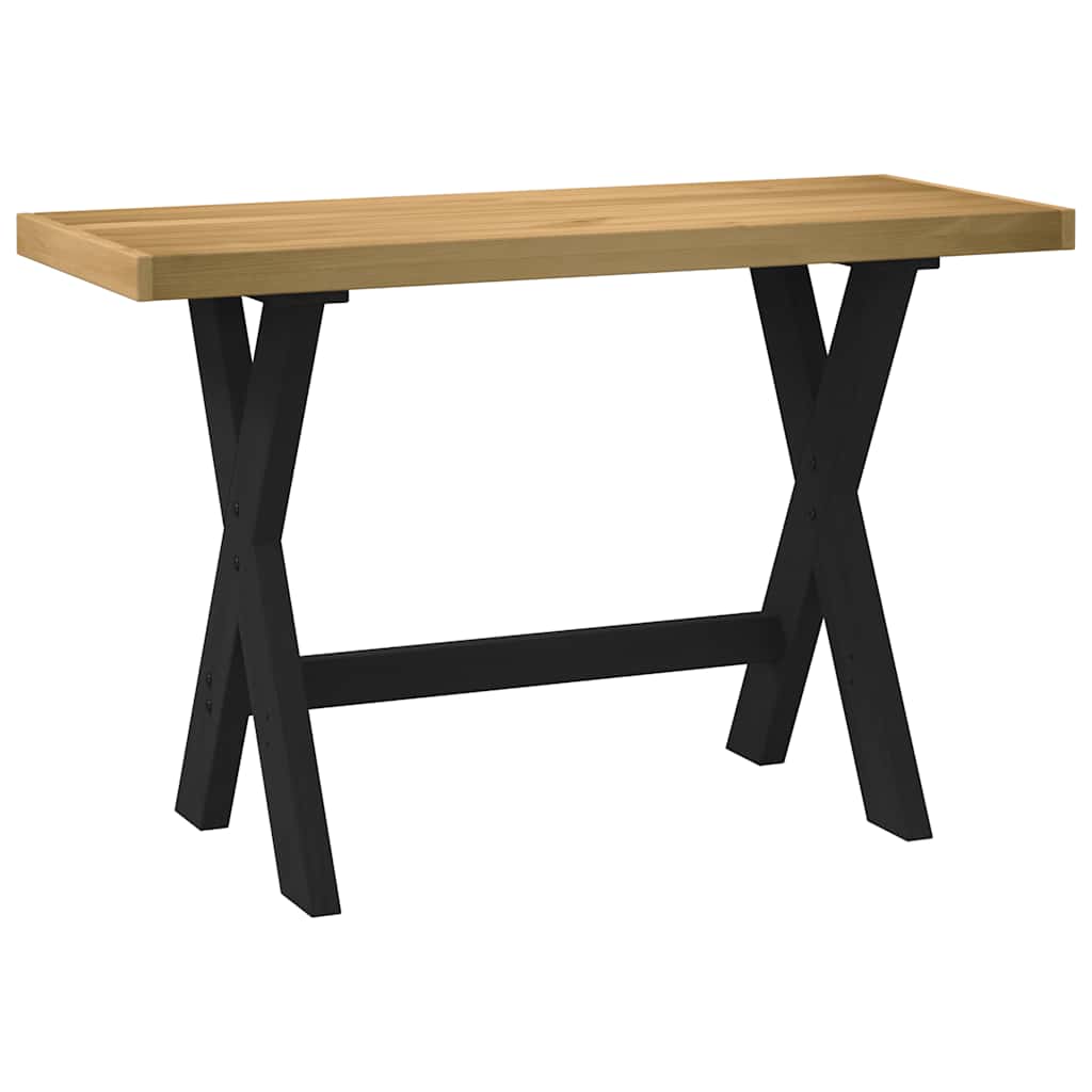 Scrivania Noain Gambe A Forma Di X 120x50x75 Cm Legno Massello - Image 4