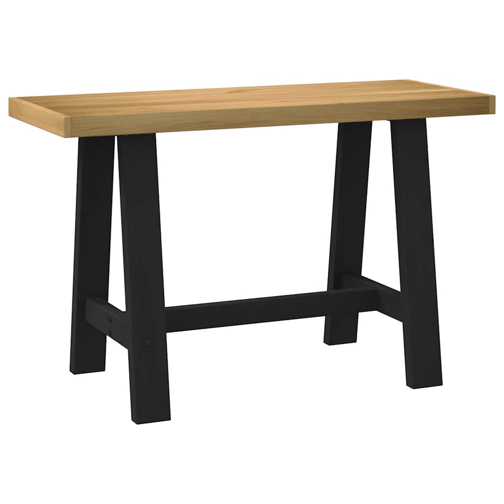 Scrivania Noain Gambe A Forma Di A 120x50x75 Cm Legno Massello - Image 4